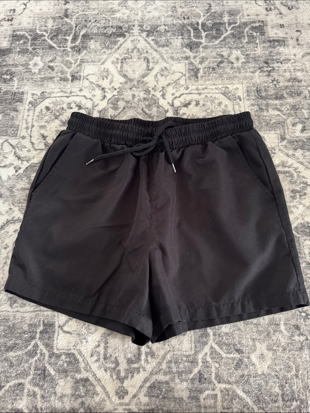 SHEIN Black Men’s Hybrid Pull-On Shorts with Drawstring